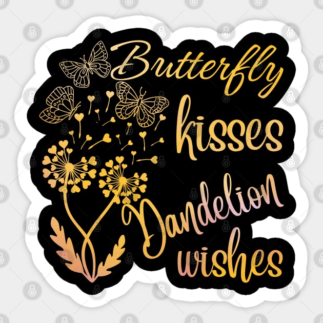 Butterfly Kisses Dandelion Wishes Sticker by Annabelhut